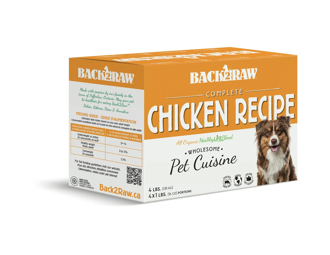 Complete Chicken Recipe 4LB - Frozen Raw Food - Back2Raw - PetToba-Back2Raw