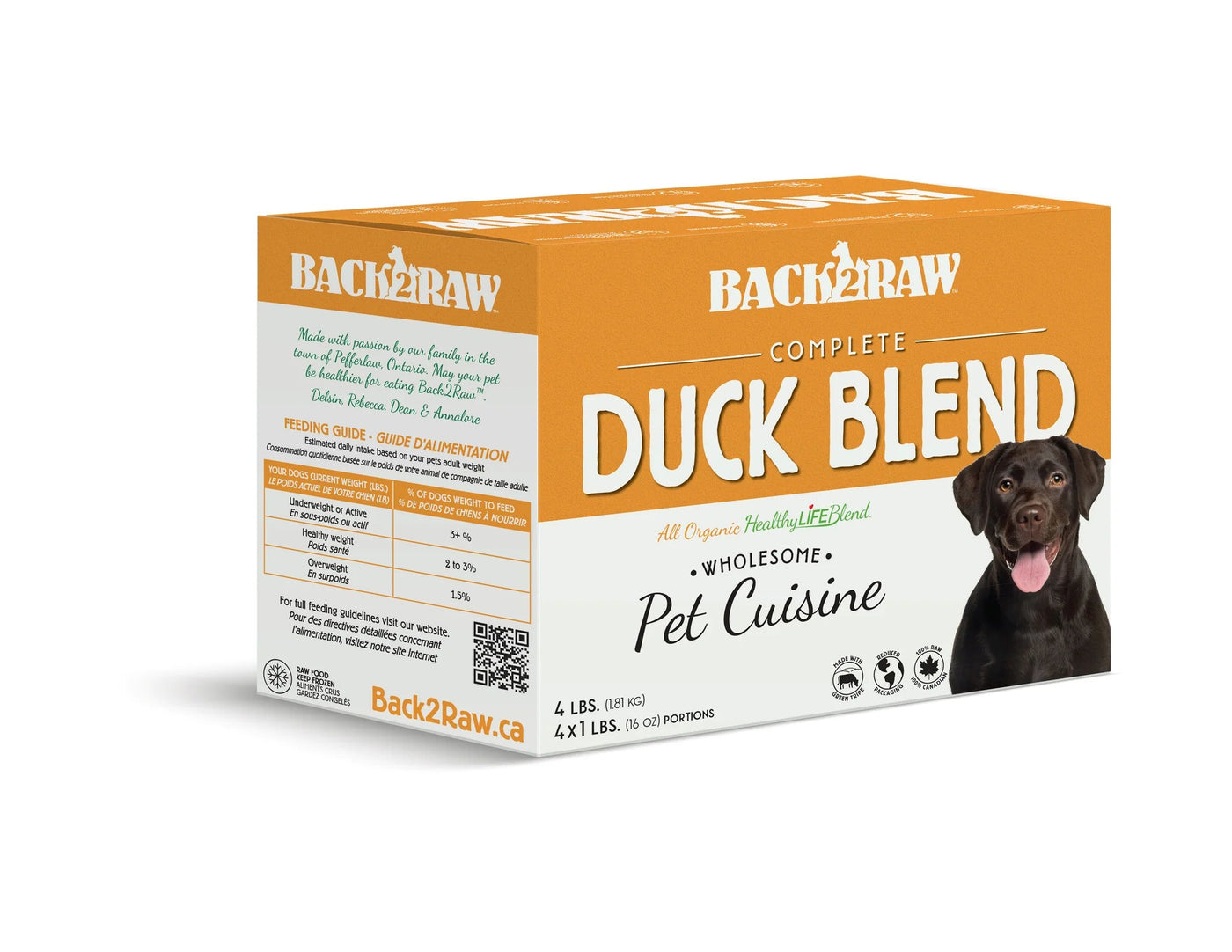 Complete Duck Blend 4LB - Frozen Raw Food - Back2Raw - PetToba-Back2Raw