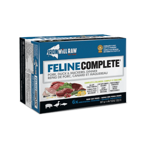 Complete Feline Pork Duck & Mackerel Dinner 3LB - Frozen Raw Cat Food - Iron Will Raw - PetToba - Iron Will Raw