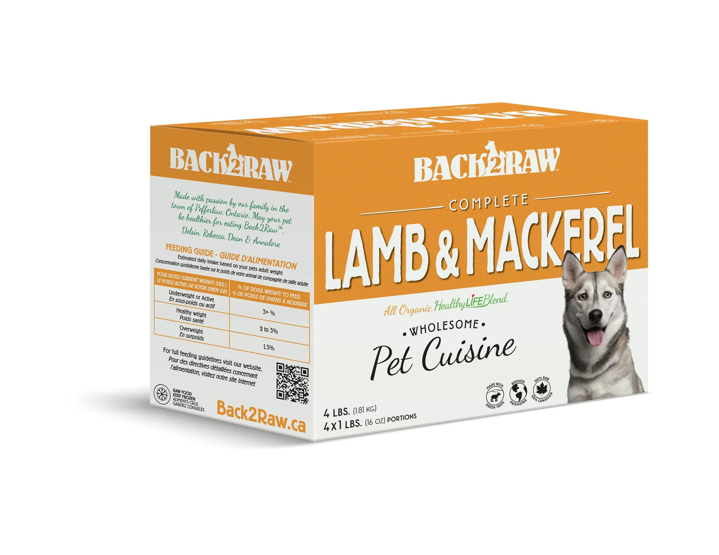 Complete Lamb & Mackerel 4LB - Frozen Raw Food - Back2Raw - PetToba-Back2Raw