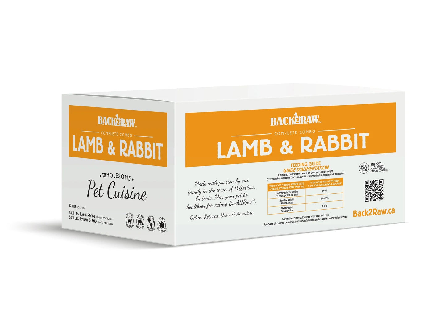 Complete Lamb & Rabbit Combo 12LB - Frozen Raw Food - Back2Raw - PetToba-Back2Raw