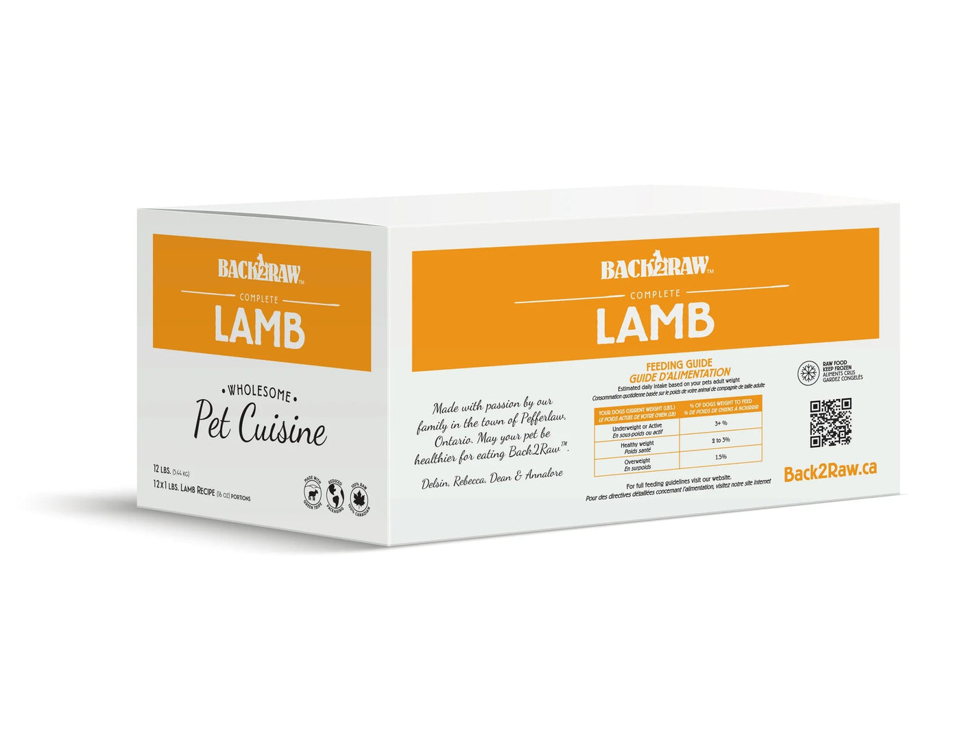 Complete Lamb Recipe 12LB - Frozen Raw Food - Back2Raw - PetToba-Back2Raw