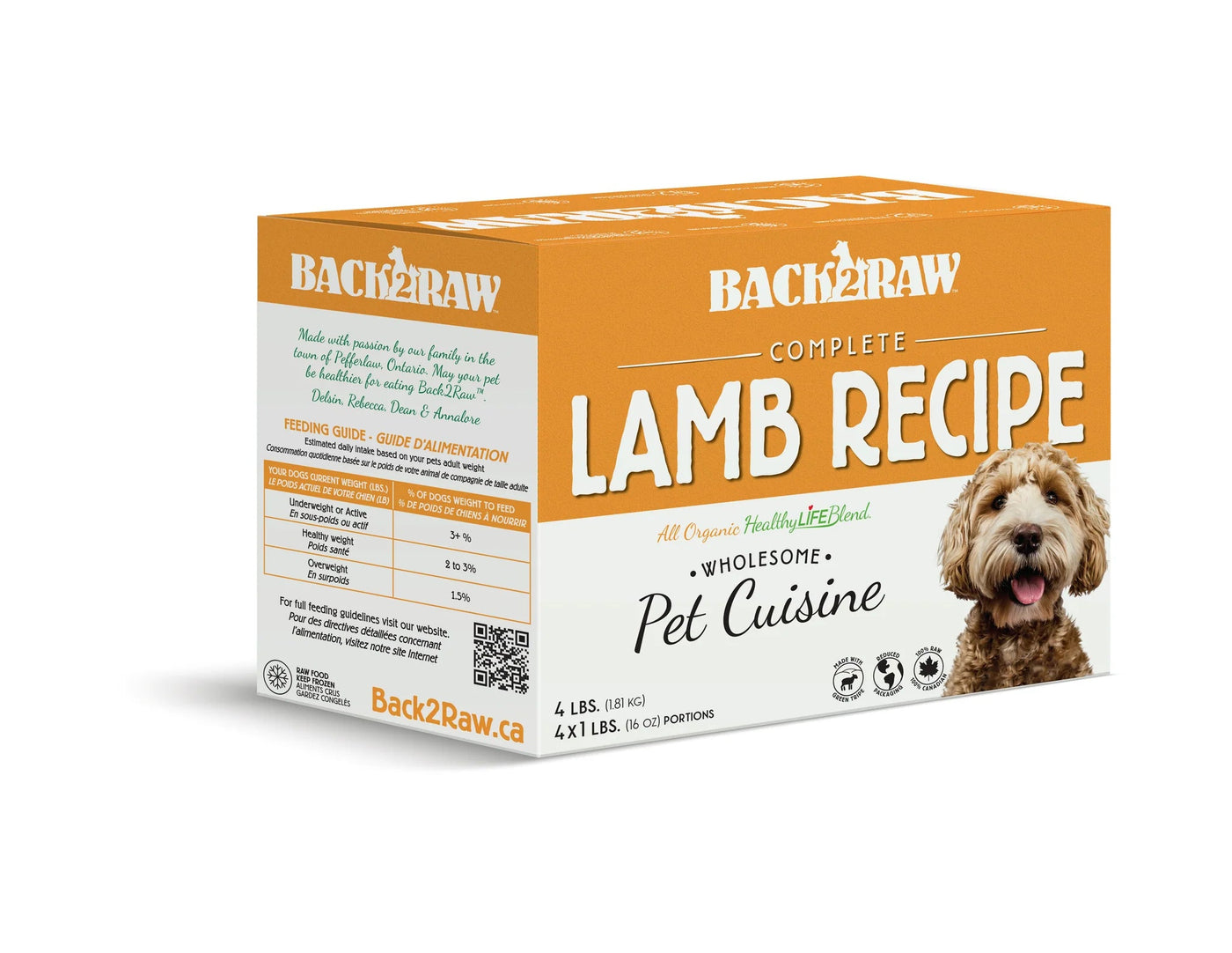 Complete Lamb Recipe 4LB - Frozen Raw Food - Back2Raw - PetToba-Back2Raw