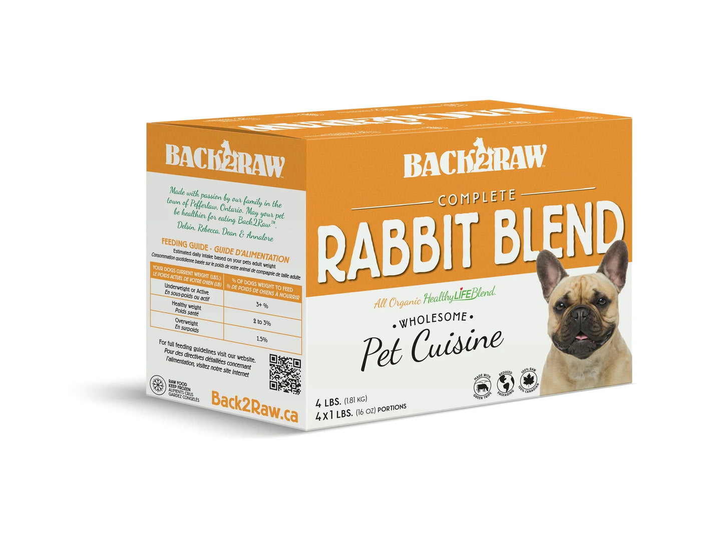 Complete Rabbit Blend 4LB - Frozen Raw Food - Back2Raw - PetToba-Back2Raw
