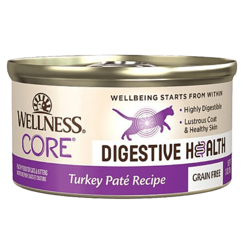 CORE® Digestive Health Turkey Pate Wet Cat Food 3.0 oz cans - Wellness - PetToba - Wellness