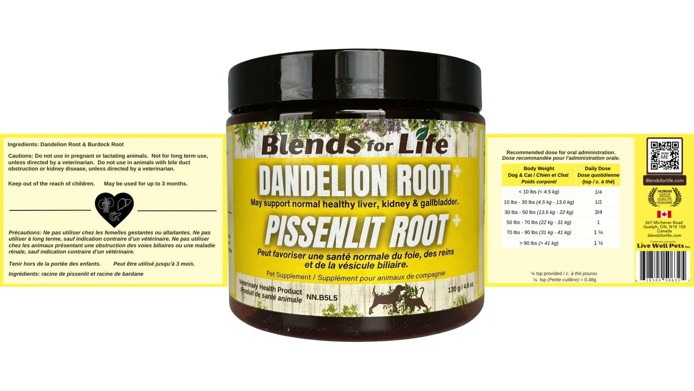 Dandelion Root+ - Dog & Cat Supplements - Blends for Life - PetToba - Blends for Life