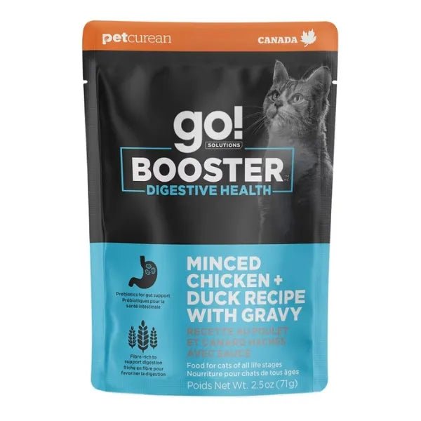 Digestive Health Booster - Minced Chicken & Duck with Gravy - Wet Cat Food - Go! Solutions - PetToba - Go! Solutions