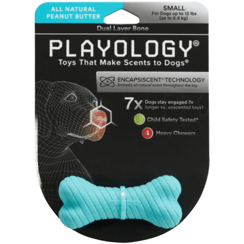 Dual Layer Bone Peanut Butter Scent - Playology - PetToba - Playology