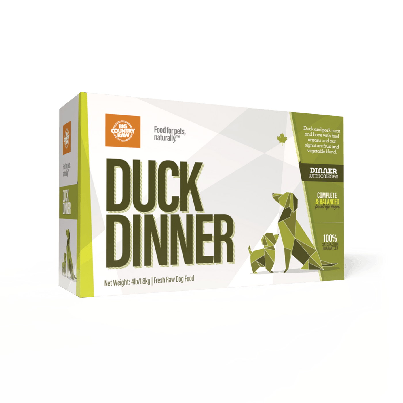 Duck Dinner Carton - Frozen Raw Dog Food - Big Country Raw - PetToba - Big Country Raw