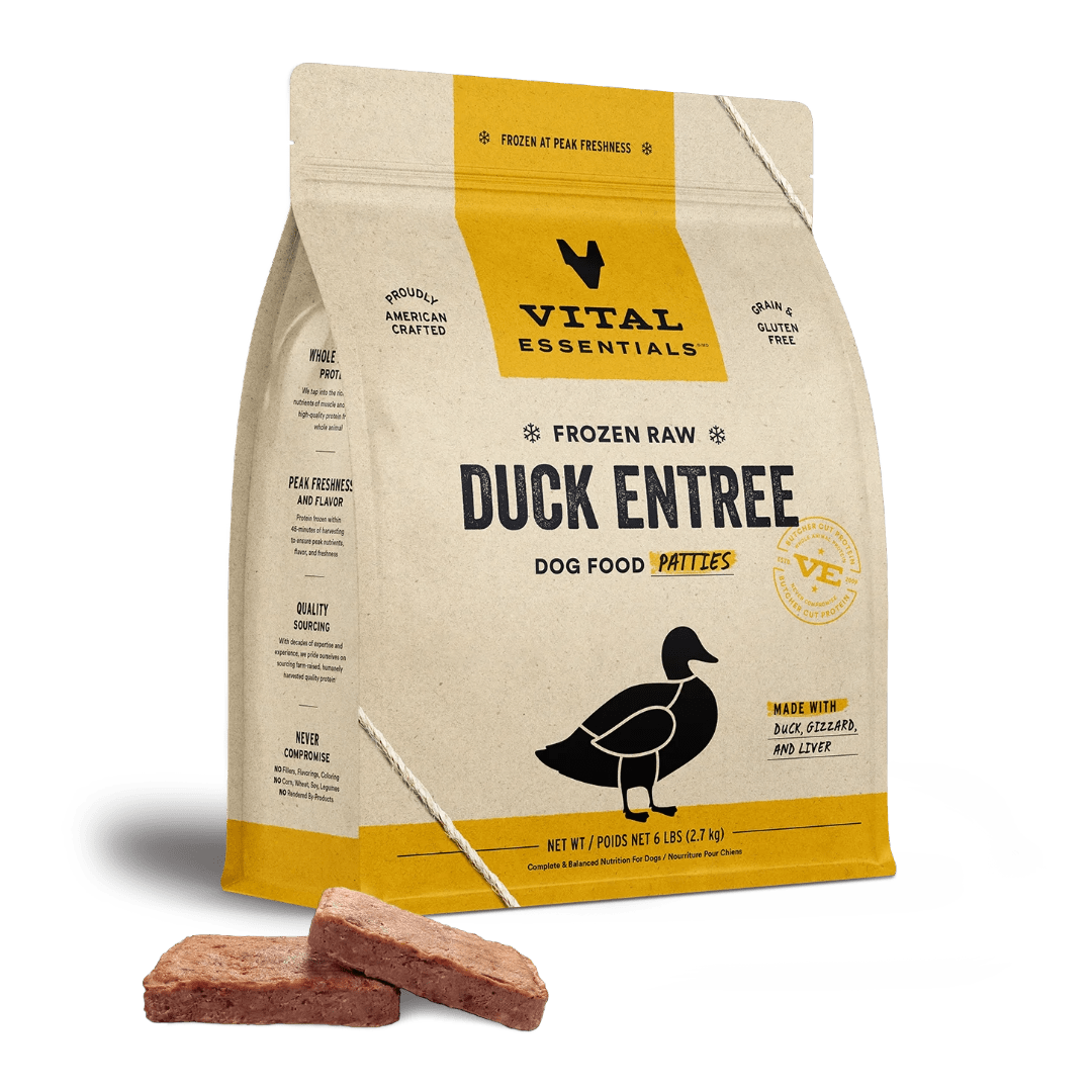 Duck Entree Patties - Frozen Raw Dog Food - Vital Essentials - PetToba - Vital Essentials