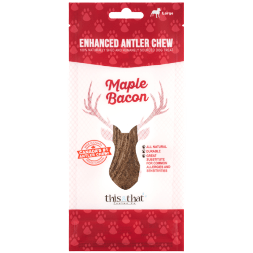 Enhanced Antler Chew Maple Bacon Large 10.5" - This & That - PetToba - This & That