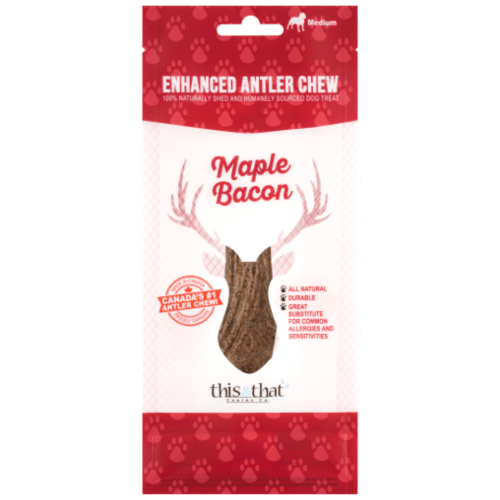 Enhanced Antler Chew Maple Bacon Medium 6.5" - This & That - PetToba - This & That