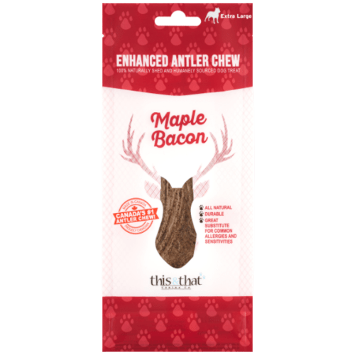 Enhanced Antler Chew Maple Bacon X - Large 10.5" - This & That - PetToba - This & That