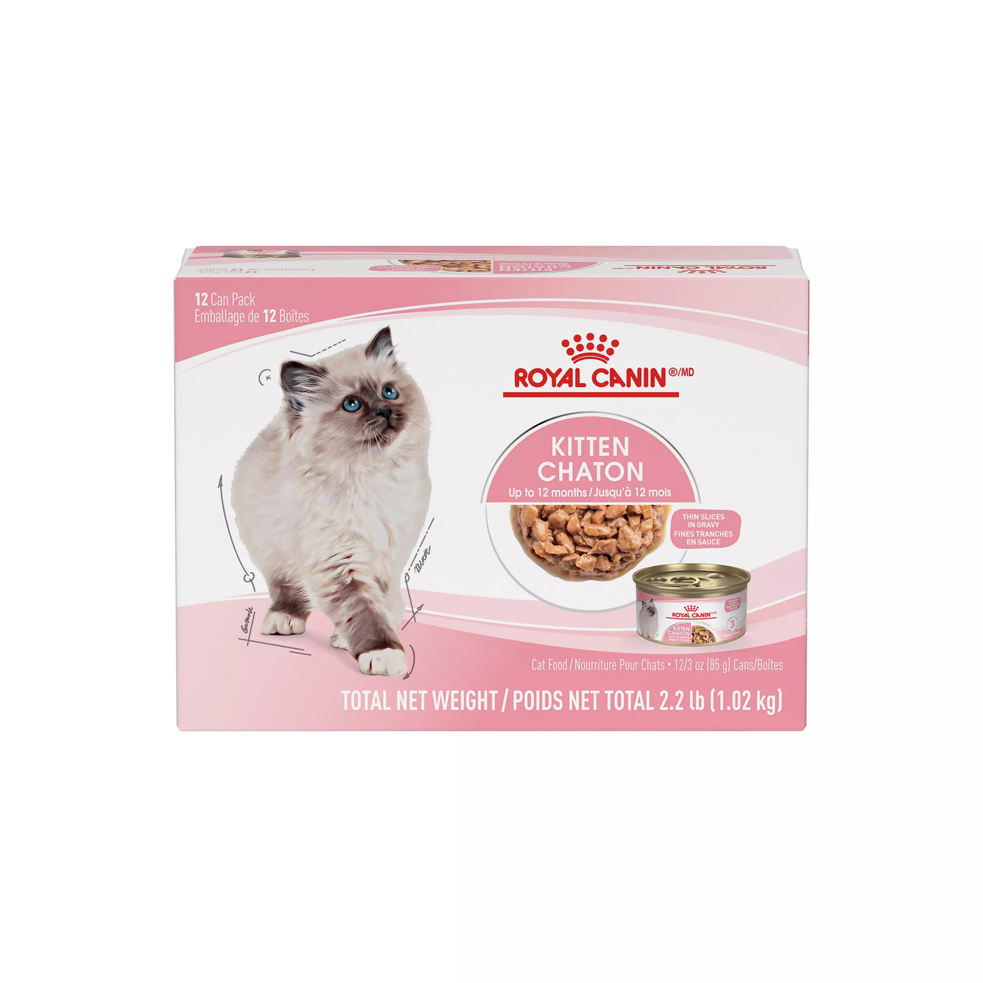 Feline Health Nutrition Kitten Thin Slices In Gravy 3 oz x 12 Pk - Wet Cat Food - Royal Canin - PetToba - Royal Canin
