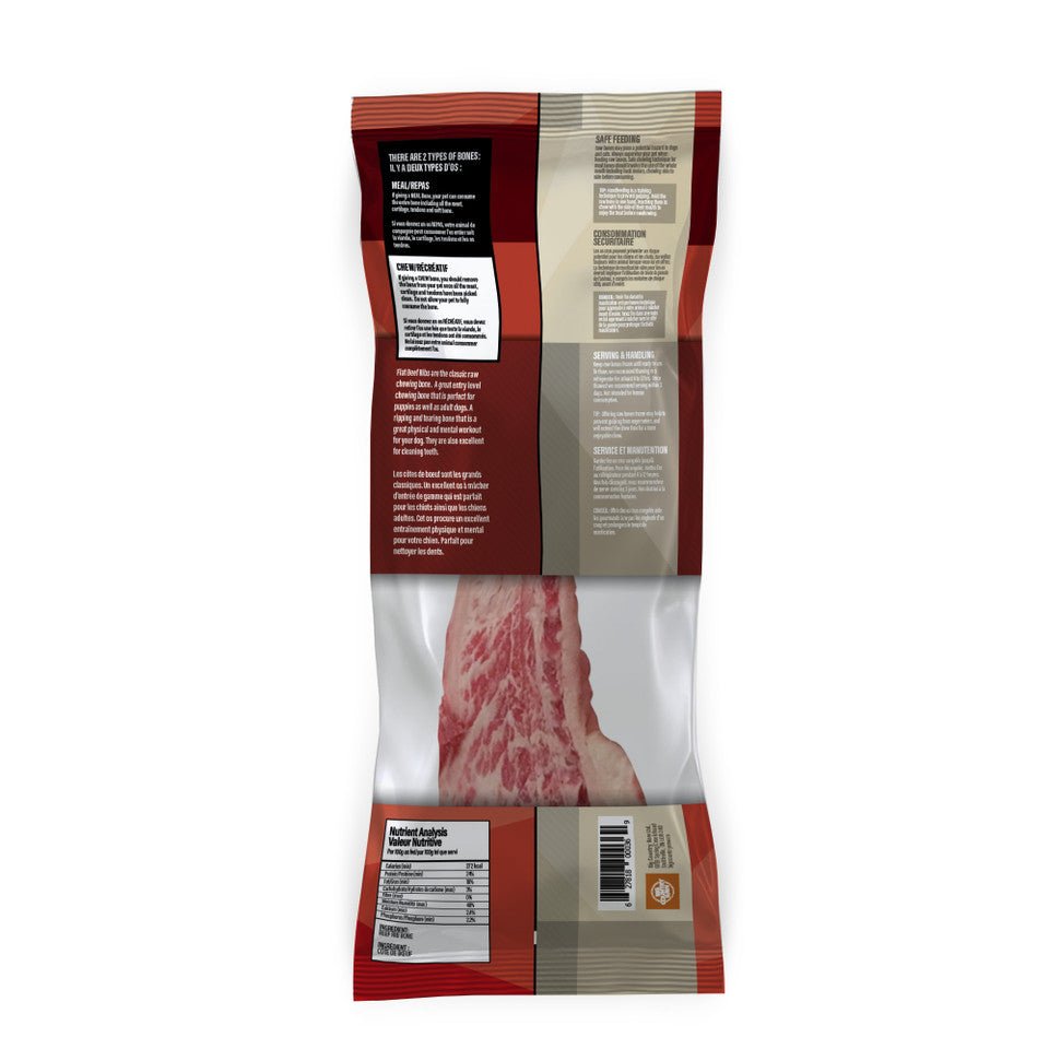 Flat Rib Bone - Frozen Raw Dog Treats - Big Country Raw - PetToba - Big Country Raw