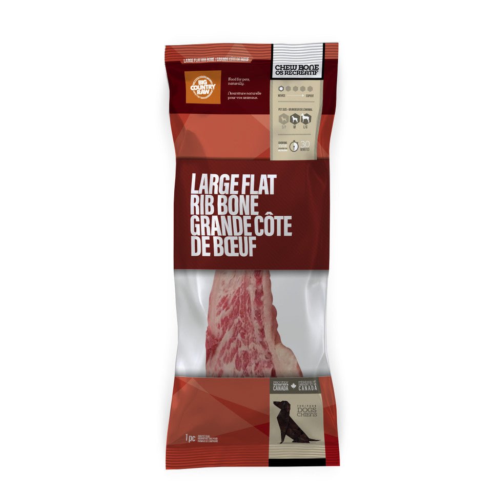 Flat Rib Bone - Frozen Raw Dog Treats - Big Country Raw - PetToba - Big Country Raw