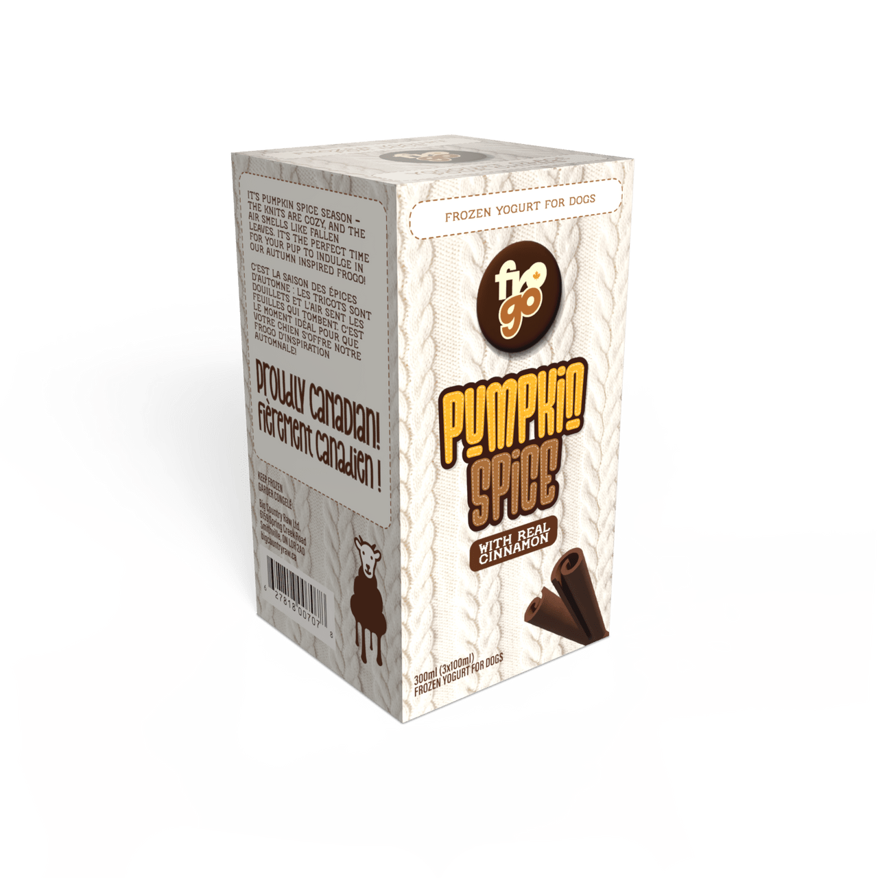 FroGo Pumpkin Spice - Frozen Raw Dog Treats - Big Country Raw - PetToba - Big Country Raw