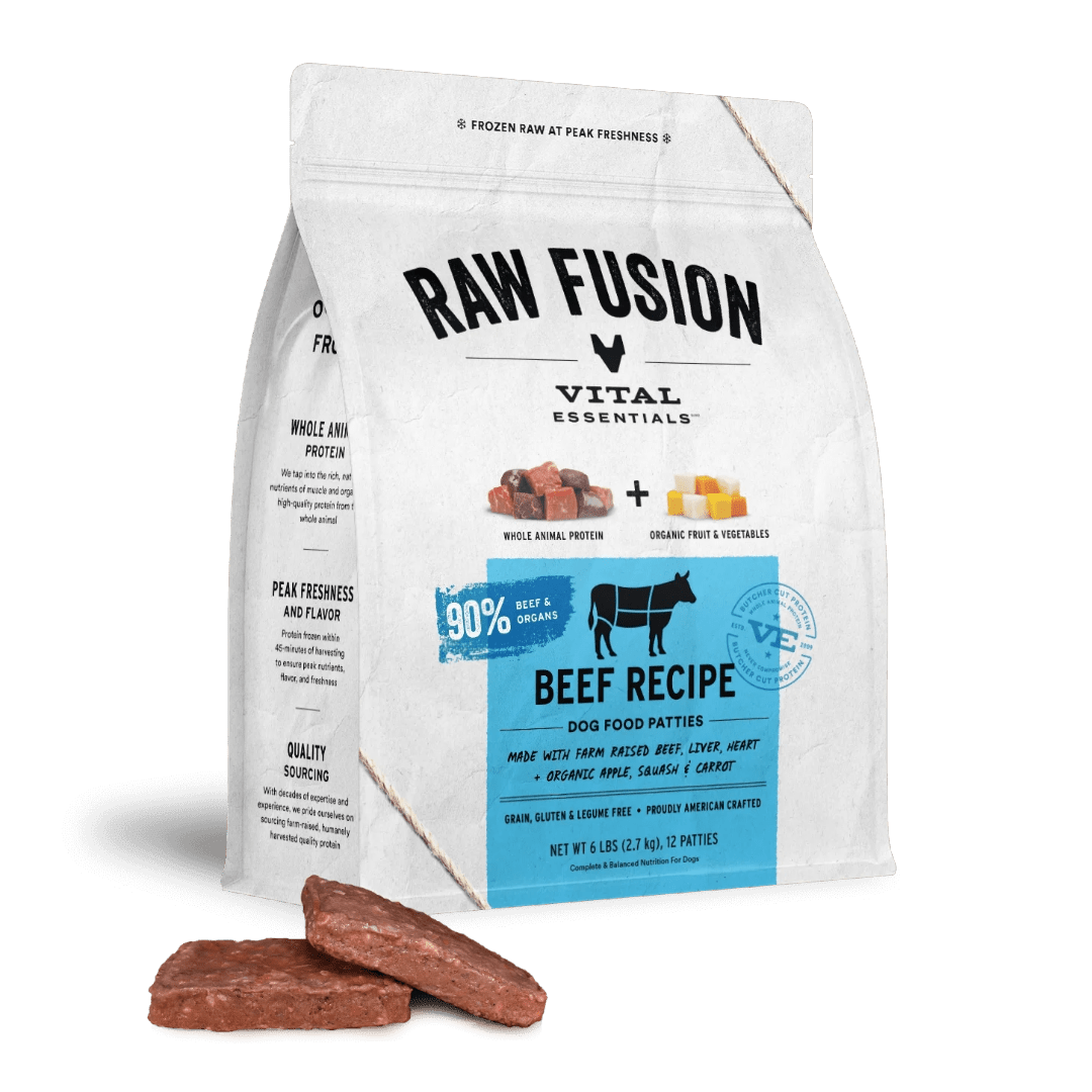 Fusion Beef Patties - Frozen Raw Dog Food - Vital Essentials - PetToba - Vital Essentials