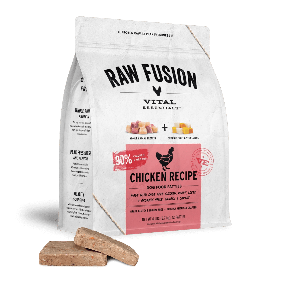 Fusion Chicken Patties - Frozen Raw Dog Food - Vital Essentials - PetToba - Vital Essentials