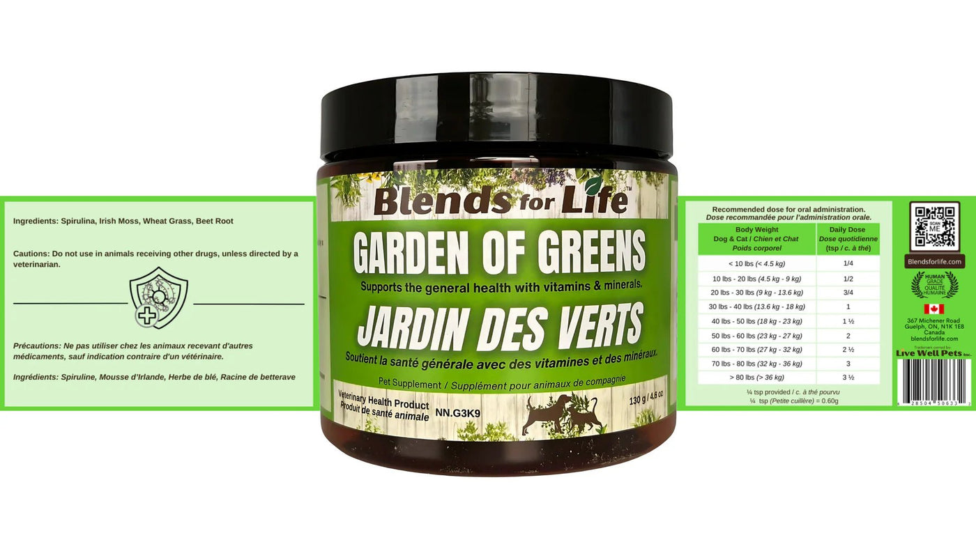 Garden of Greens - Dog & Cat Supplements - Blends for Life - PetToba - Blends for Life
