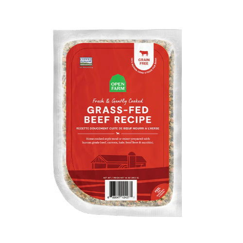 Gently Cooked Grass - Fed Beef - Cooked Frozen Raw Dog Food - Open Farm - PetToba - Open Farm