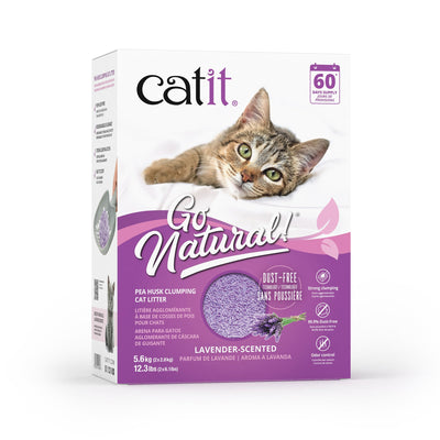 Go Natural! Pea Husk Lavender Clumping Litter - Cat Litter - Catit - PetToba - Catit