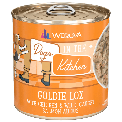 Goldie Lox (Chicken & Wild - Caught Salmon Au Jus) Canned Dog Food 10 oz. - Dogs in the Kitchen - PetToba - Dogs in the Kitchen