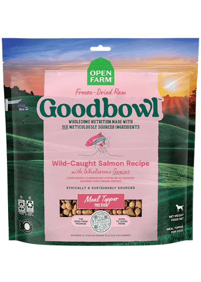 Goodbowl Wild-Caught Salmon Recipe - Freeze Dried Raw Topper - Open Farm - PetToba-Open Farm