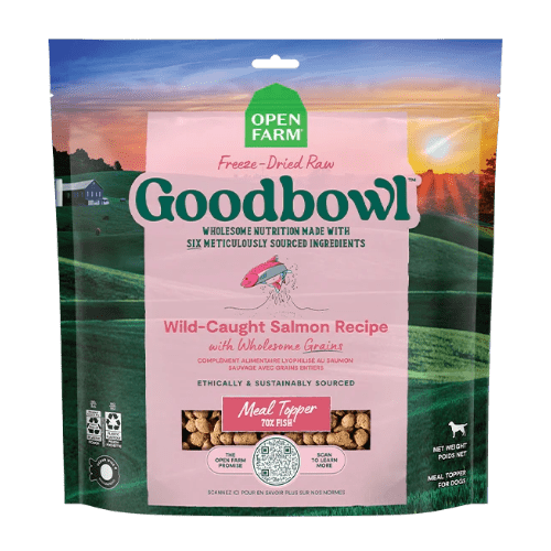 Goodbowl Wild - Caught Salmon Recipe - Freeze Dried Raw Topper - Open Farm - PetToba - Open Farm