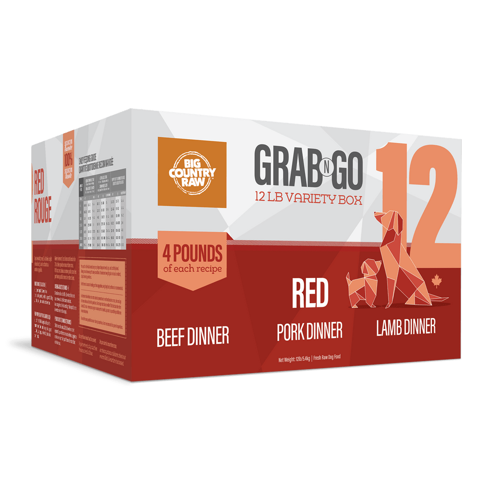 Grab N Go Red (Beef, Pork & Lamb) - Frozen Raw Dog Food - Big Country Raw - PetToba - Big Country Raw