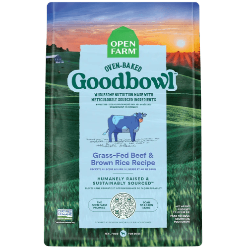 Grass - Fed Beef & Brown Rice Recipe - GoodBowl - Dry Dog Food - Open Farm - PetToba - Open Farm