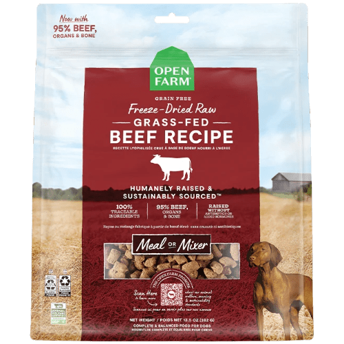 Grass - Fed Beef - Freeze - Dried Raw Dog Food - Open Farm - PetToba - Open Farm