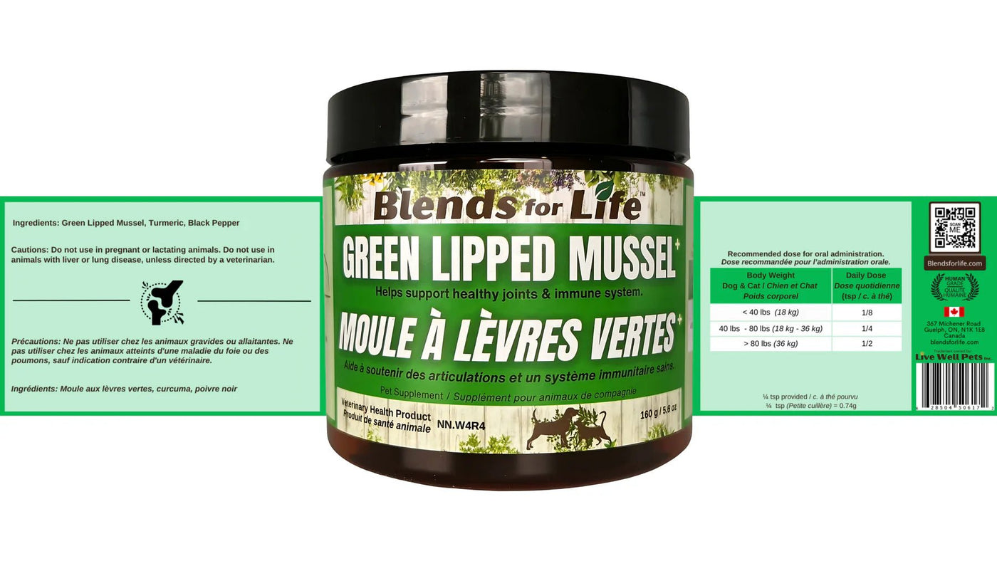 Green Lipped Mussel+ - Dog & Cat Supplements - Blends for Life - PetToba - Blends for Life