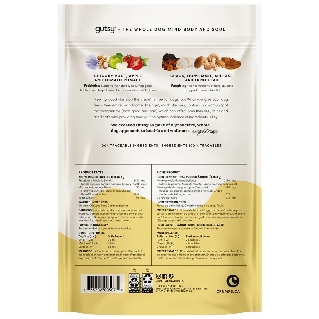 Gutsy Immune Bites - Dog Treats - Crumps' Naturals - PetToba - Crumps' Naturals