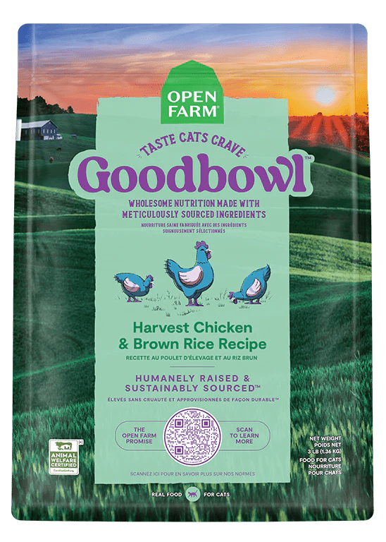 Harvest Chicken & Brown Rice - GoodBowl - Dry Cat Food - Open Farm - PetToba-Open Farm