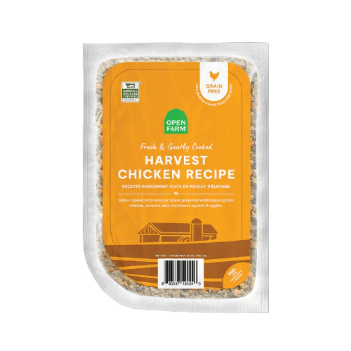 Harvest Chicken Gently Cooked Recipe - Cooked Frozen Raw Food - Open Farm - PetToba - Open Farm