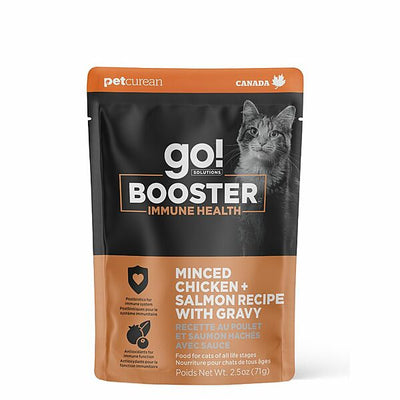 Immune Health Booster Minced Chicken + Salmon with Gravy - Wet Cat Food - Go! Solutions - PetToba - Go! Solutions