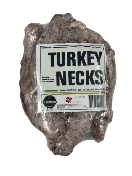 K9 Choice - Whole Turkey Necks (Individually frozen), Frozen Dog Chew - PetToba - K9 Choice Foods