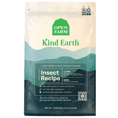 Kind Earth Premium Insect Kibble Recipe - Dry Dog Food - Open Farm - PetToba - Open Farm