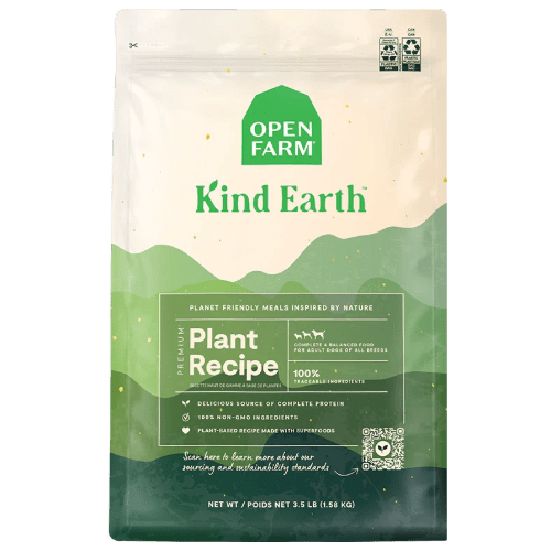 Kind Earth Premium Plant Kibble Recipe - Dry Dog Food - Open Farm - PetToba - Open Farm