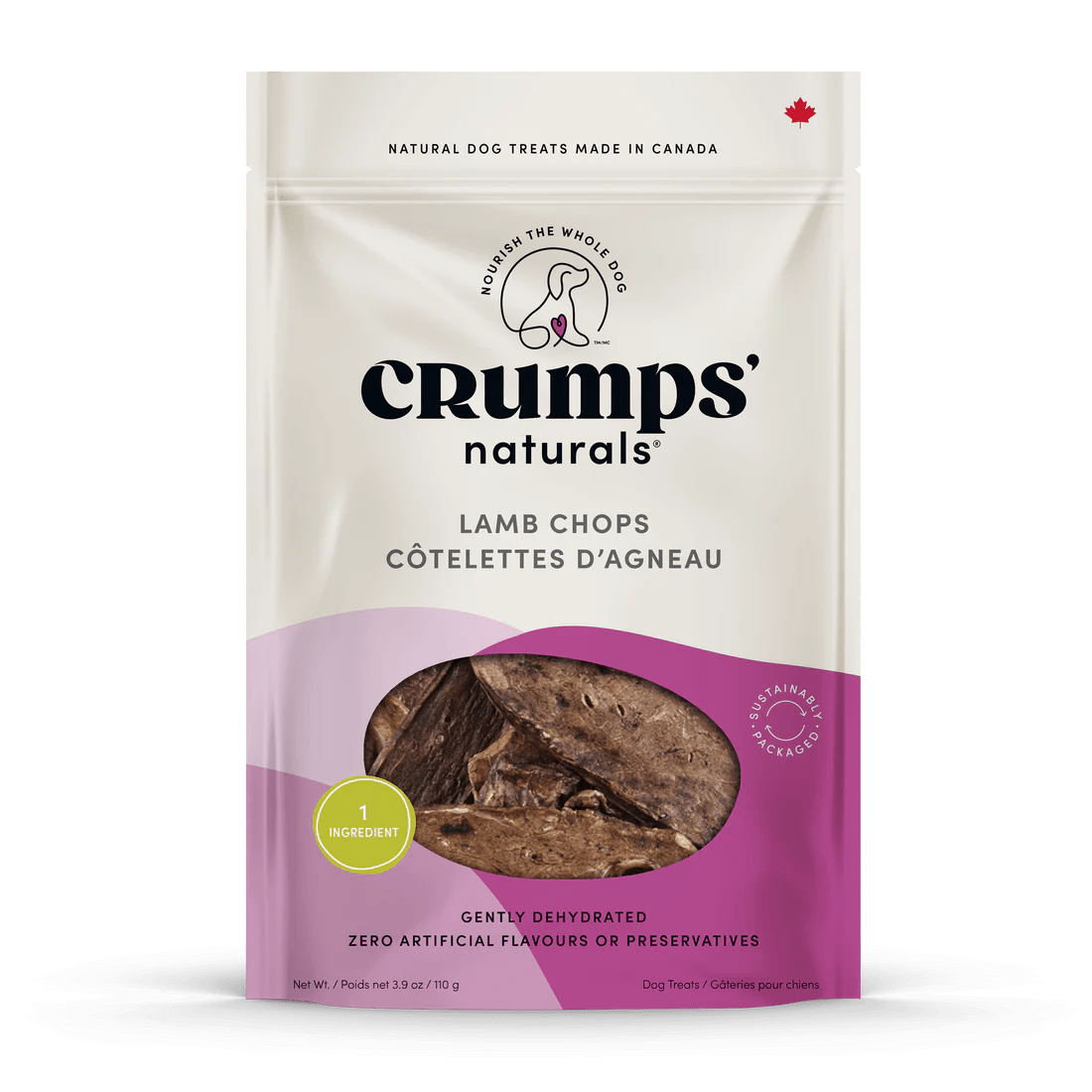 Lamb Chops Dog Treats 110gm - Crumps' Naturals - PetToba-Crumps' Naturals