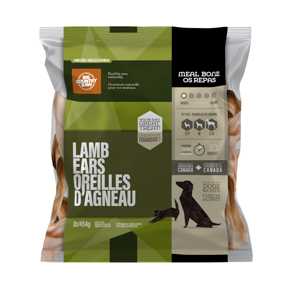 Lamb Ears - Frozen Raw Dog Treats - Big Country Raw - PetToba - Big Country Raw