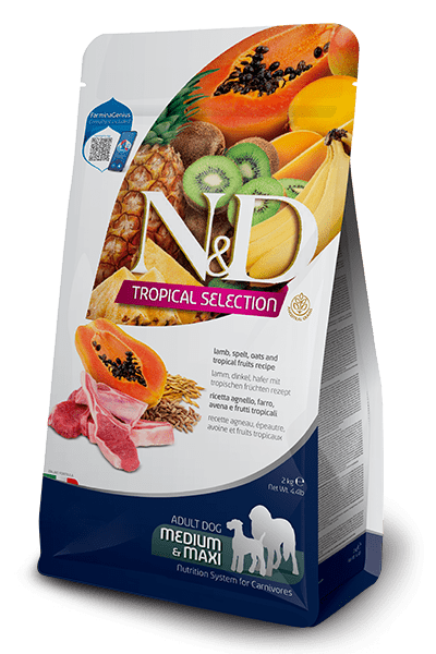 Lamb, Spelt, Oats And Tropical Fruits Adult Medium & Maxi - Dry Dog Food - Farmina - PetToba-Farmina