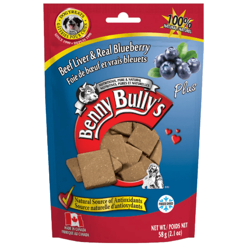 Liver Plus Blueberry Dog Treats 58 gm - Benny Bullys - PetToba - Benny Bullys