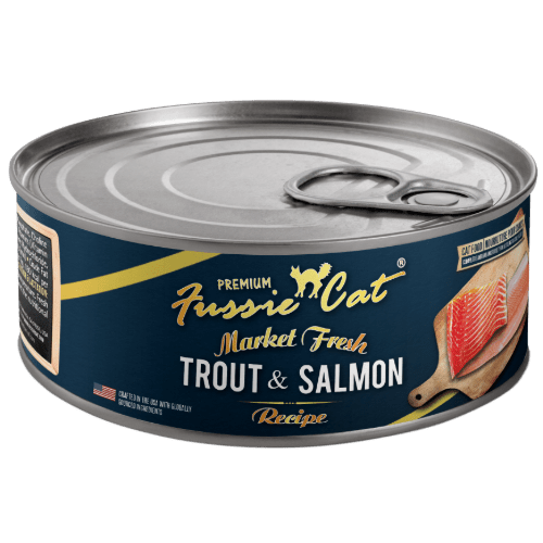 Market Fresh Trout and Salmon Wet Cat Food 5.5 oz - Fussie Cat - PetToba - Fussie Cat