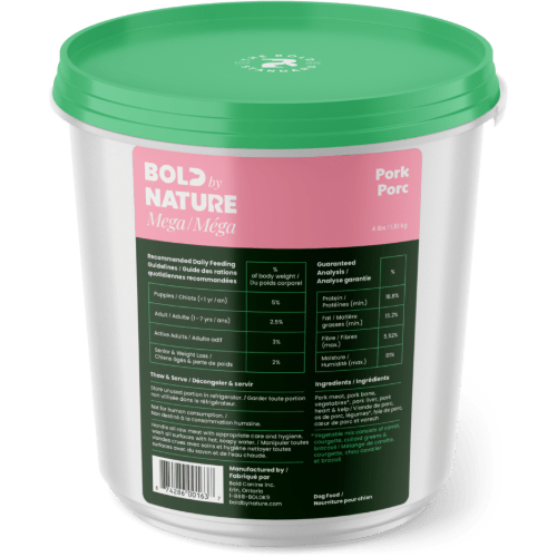 Mega Pork - Frozen Raw Dog Food - Bold By Nature - PetToba - Bold By Nature