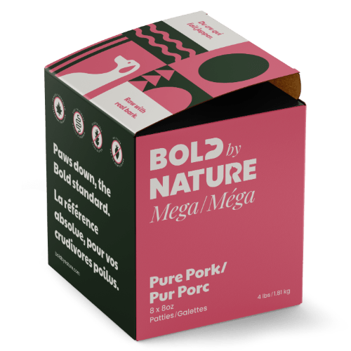 Mega Pure Pork - Frozen Raw Dog Food - Bold By Nature - PetToba - Bold By Nature