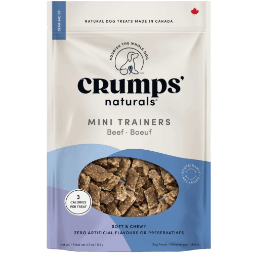 Mini Trainers Semi - moist Beef Dog Treats 4.2 oz - Crumps' Naturals - PetToba - Crumps' Naturals