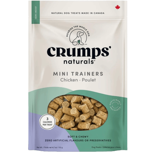 Mini Trainers Semi - moist Chicken Dog Treats 4.2 oz - Crumps' Naturals - PetToba - Crumps' Naturals