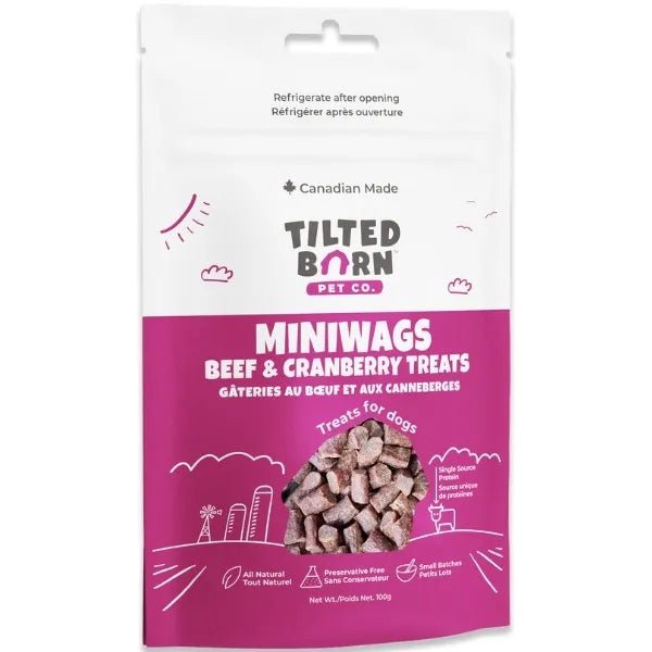 Miniwags Beef & Cranberry - Dog Treats - Tilted Barn - PetToba - Tilted Barn